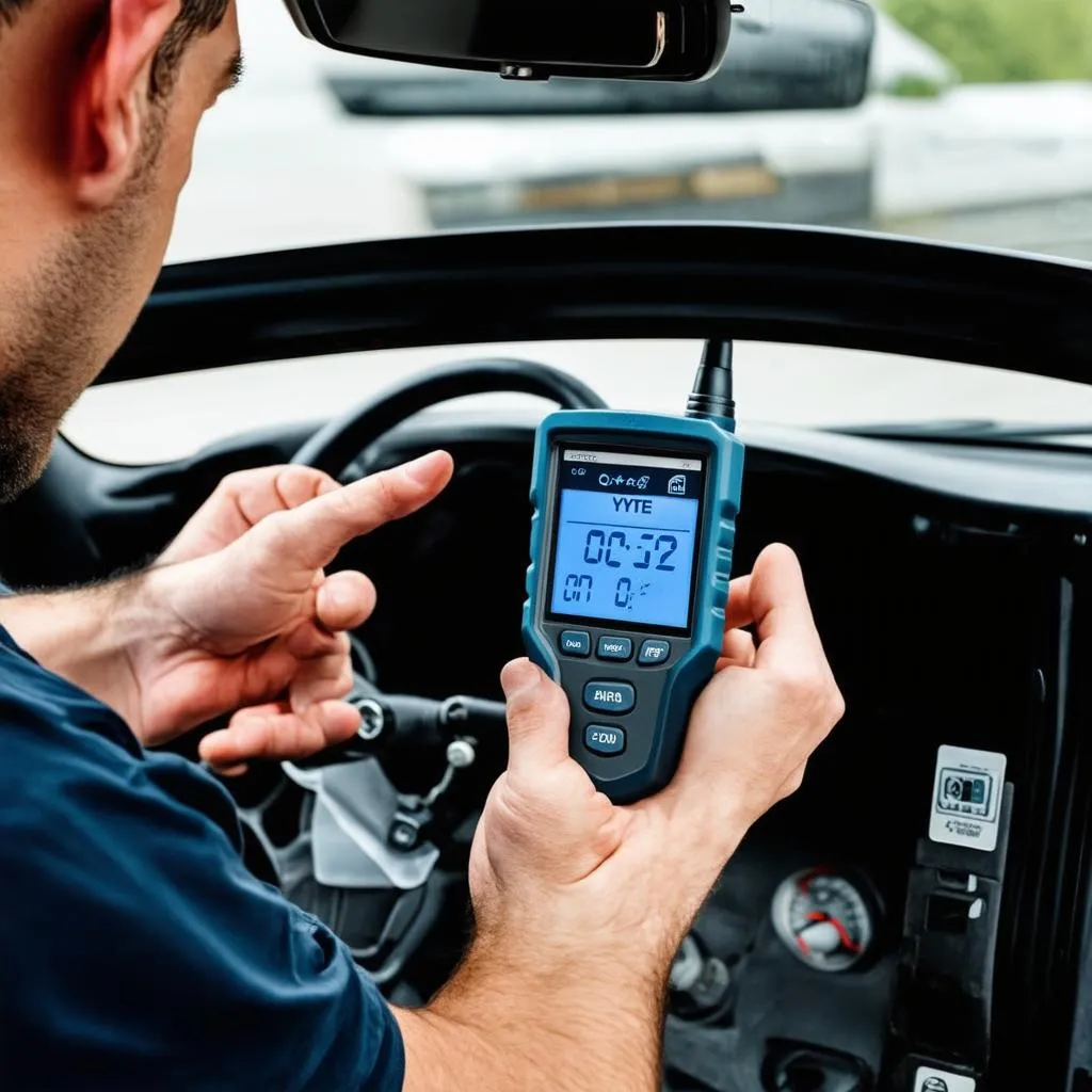 Mechanic using IYTE OBD