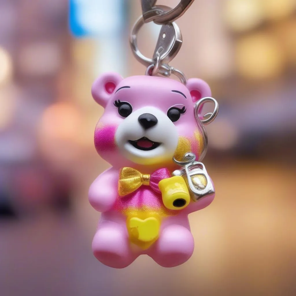 Micro Care Bear Keychain