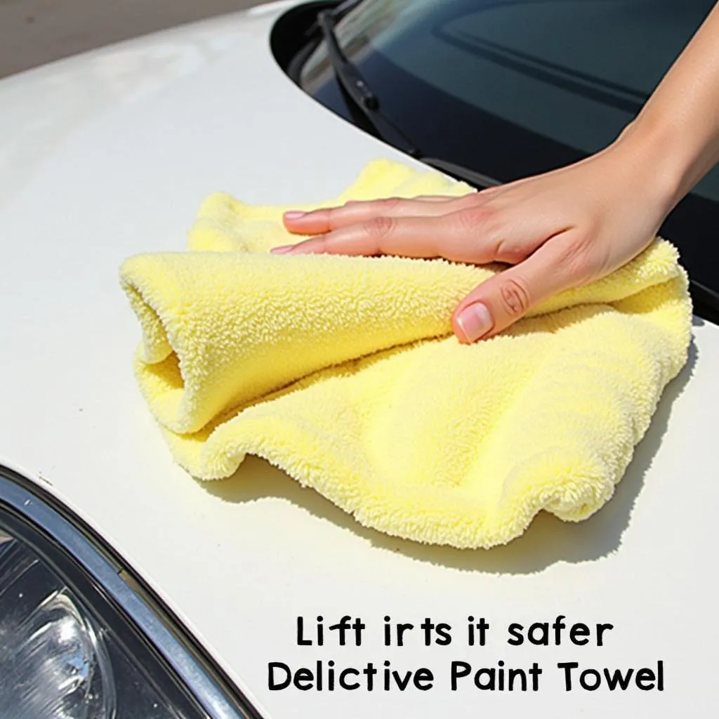 Microfiber Car Cleaning Towel Close Up