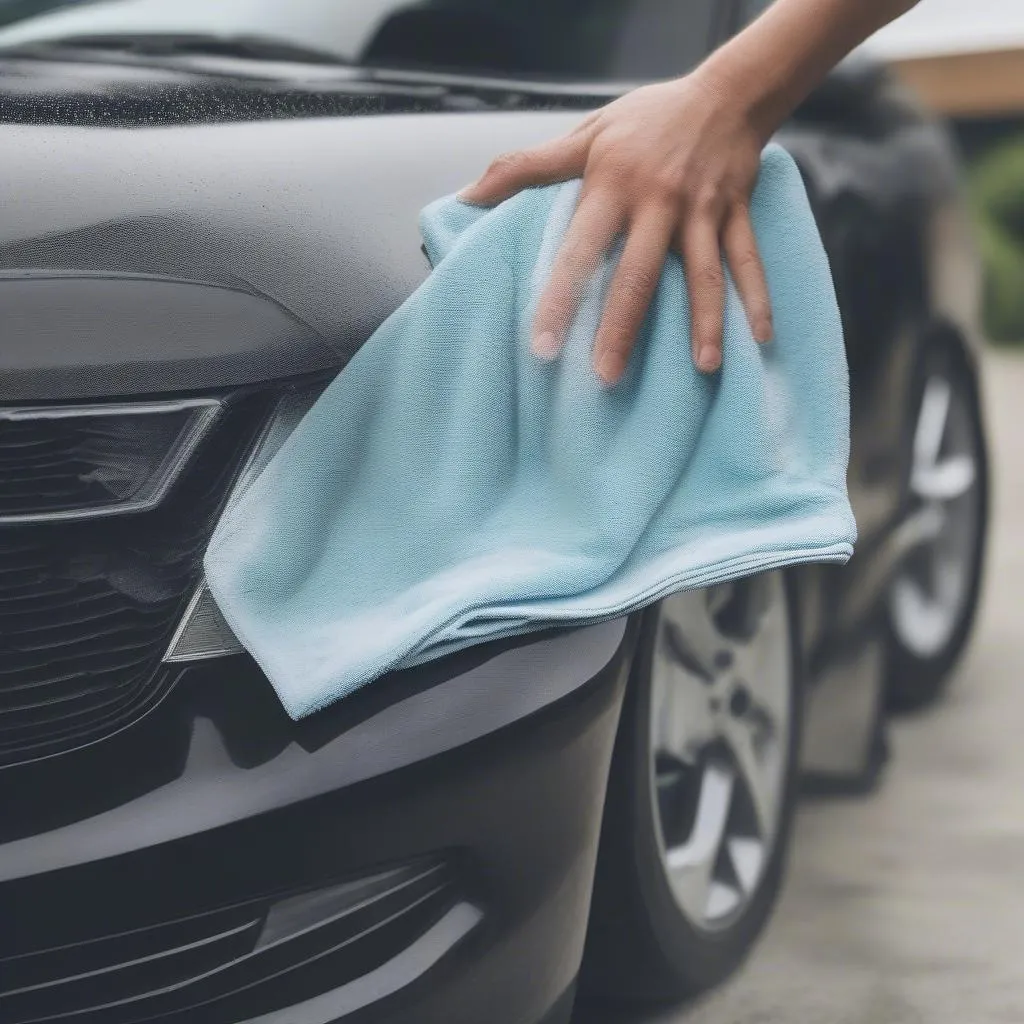 Microfiber Towel Drying Car