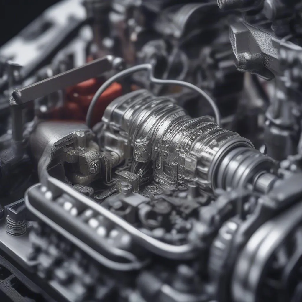 model car engine assembly