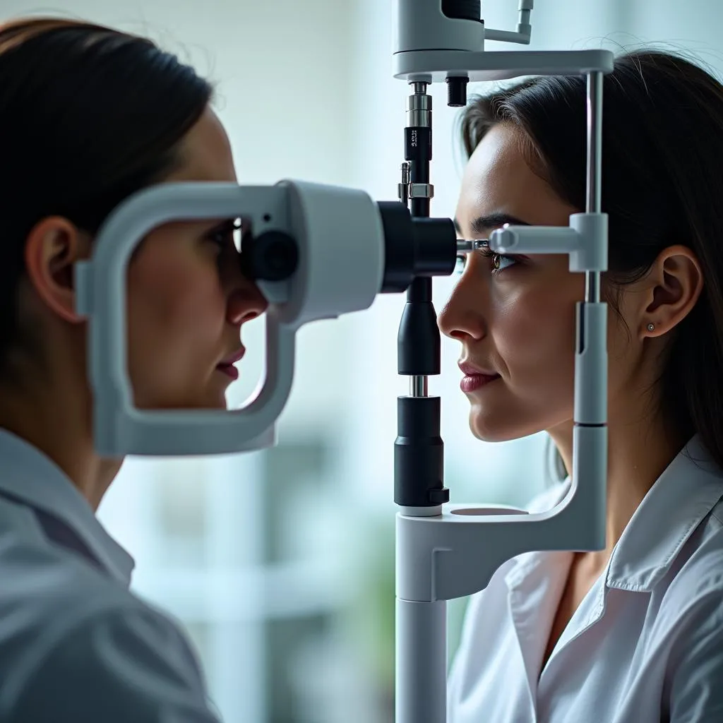 Eye Exam with Modern Equipment