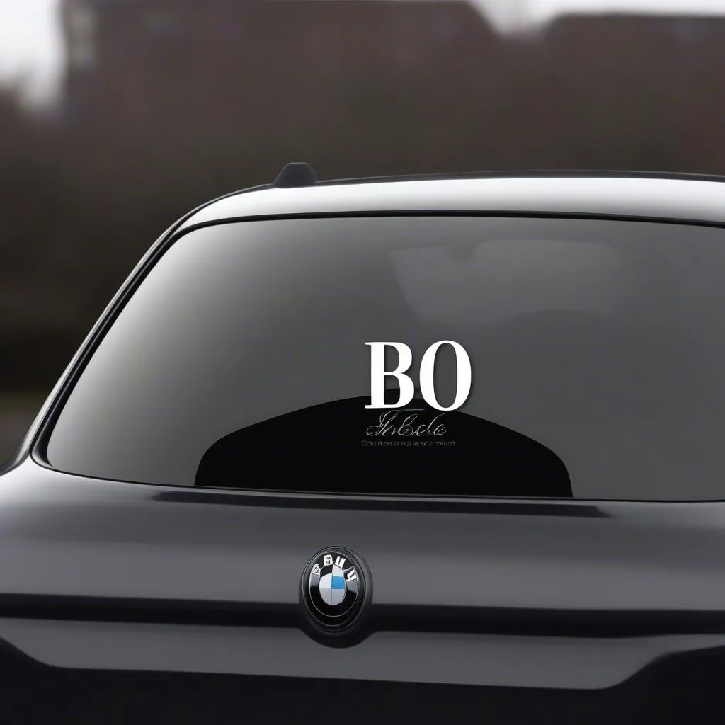 Classic Monogram Car Sticker Design