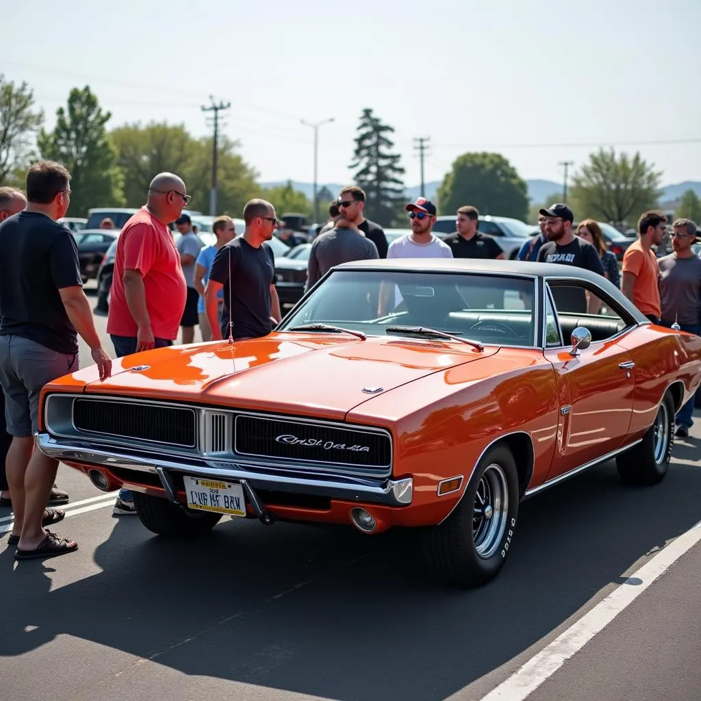 Mopar car show enthusiasts