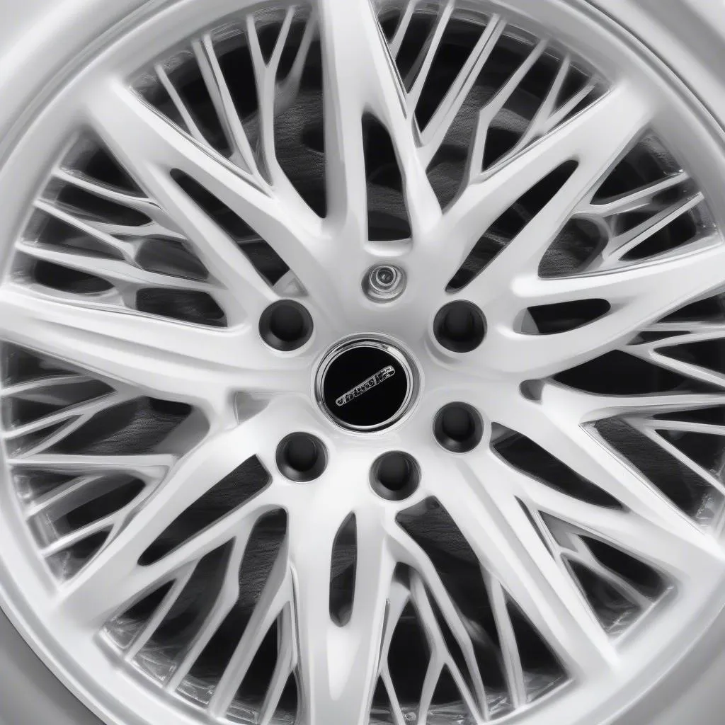 multi-spoke rims for white car