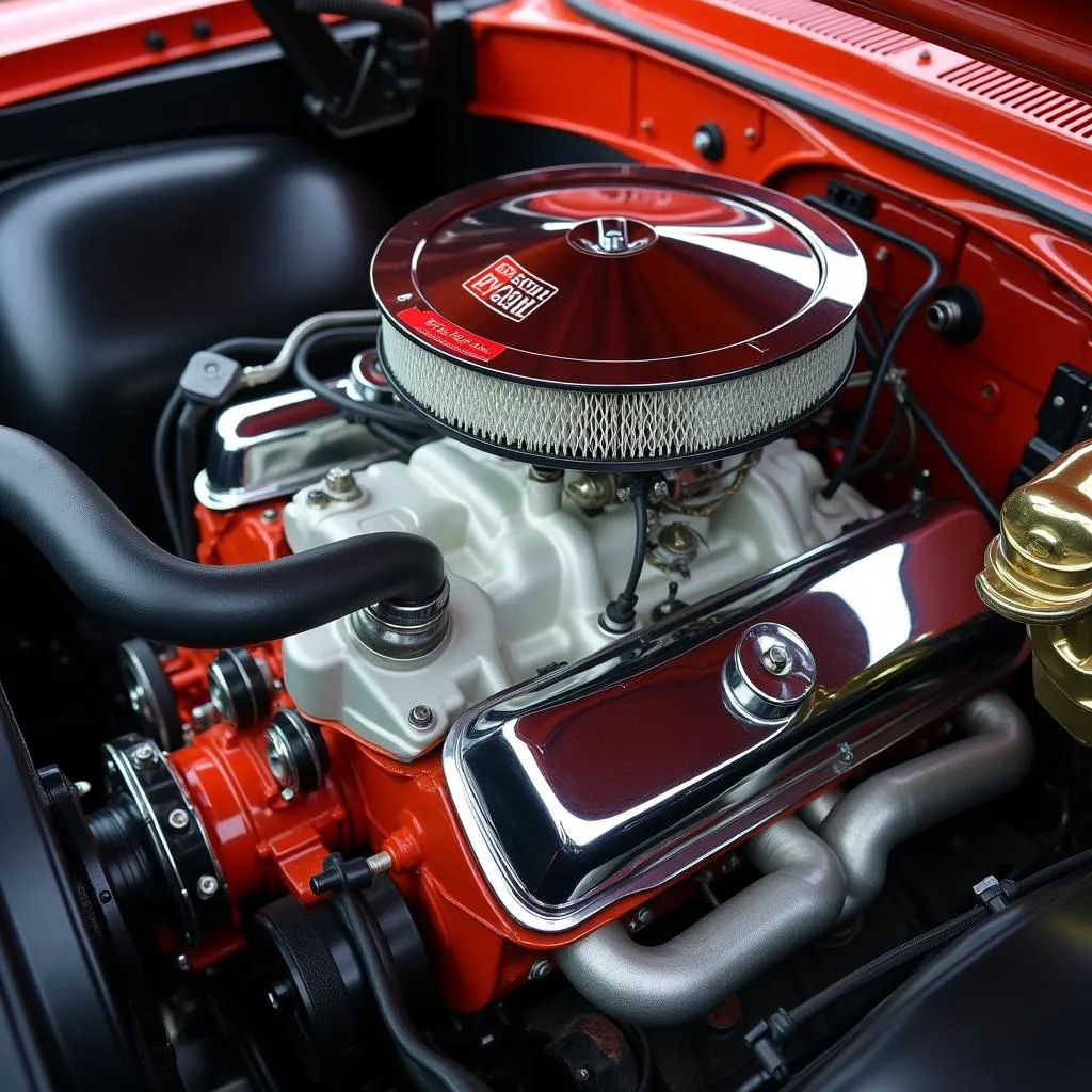 Muscle Car Engine Detail