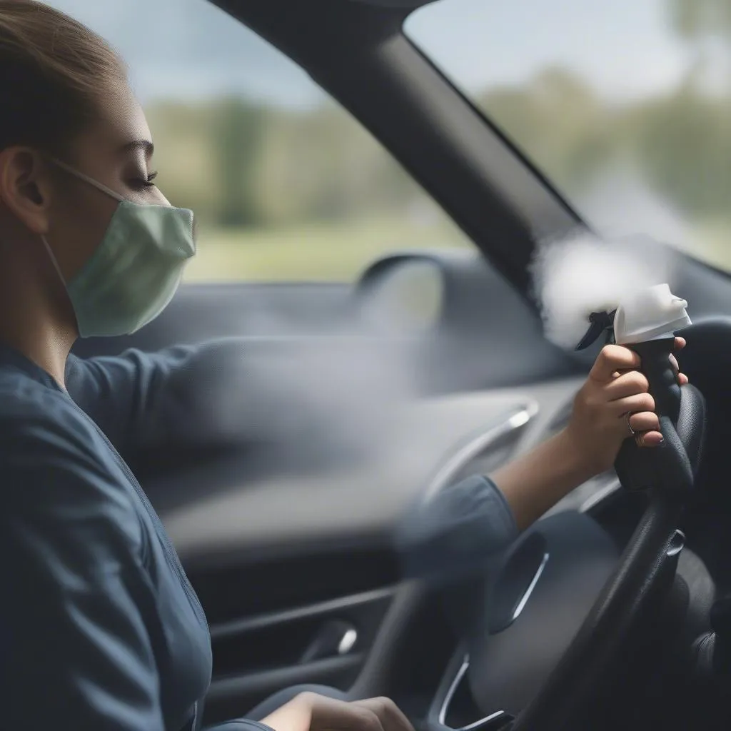 Using new car odor spray to mask harmful VOCs in a car