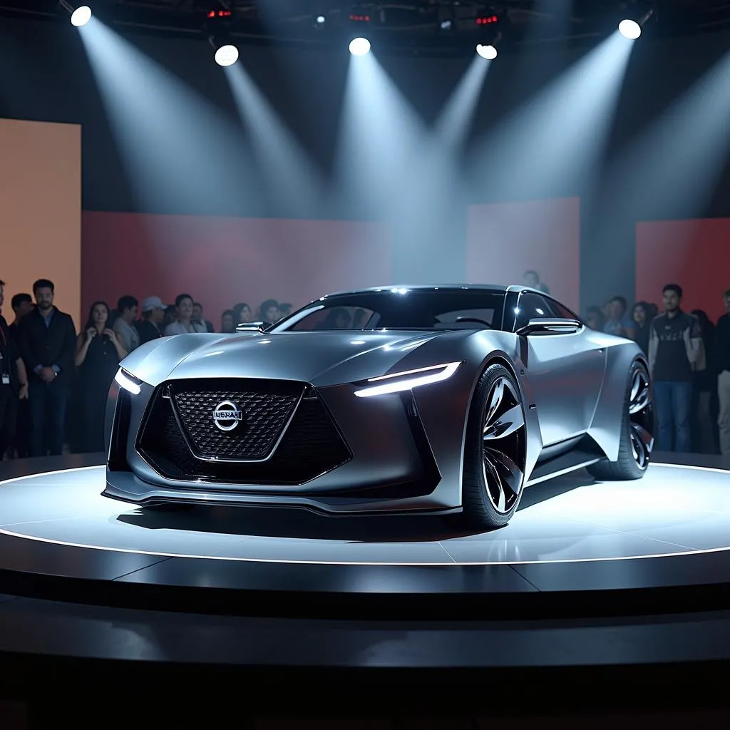 Nissan Concept Car on Display at Auto Show