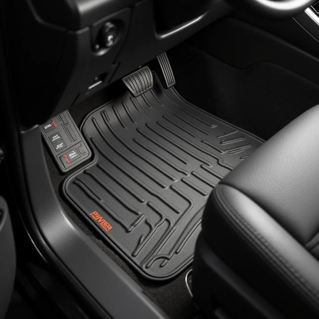 Nissan Pathfinder car mats protecting the floor from wear and tear