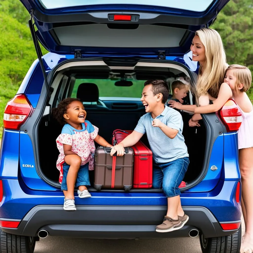 Nissan Rogue SUV with Family