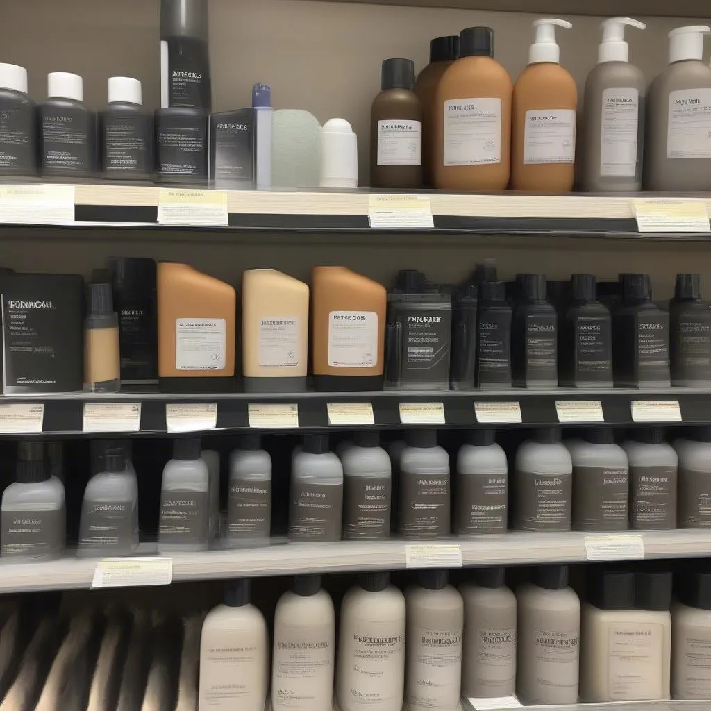 Nubuck Leather Care Products Display In A Department Store