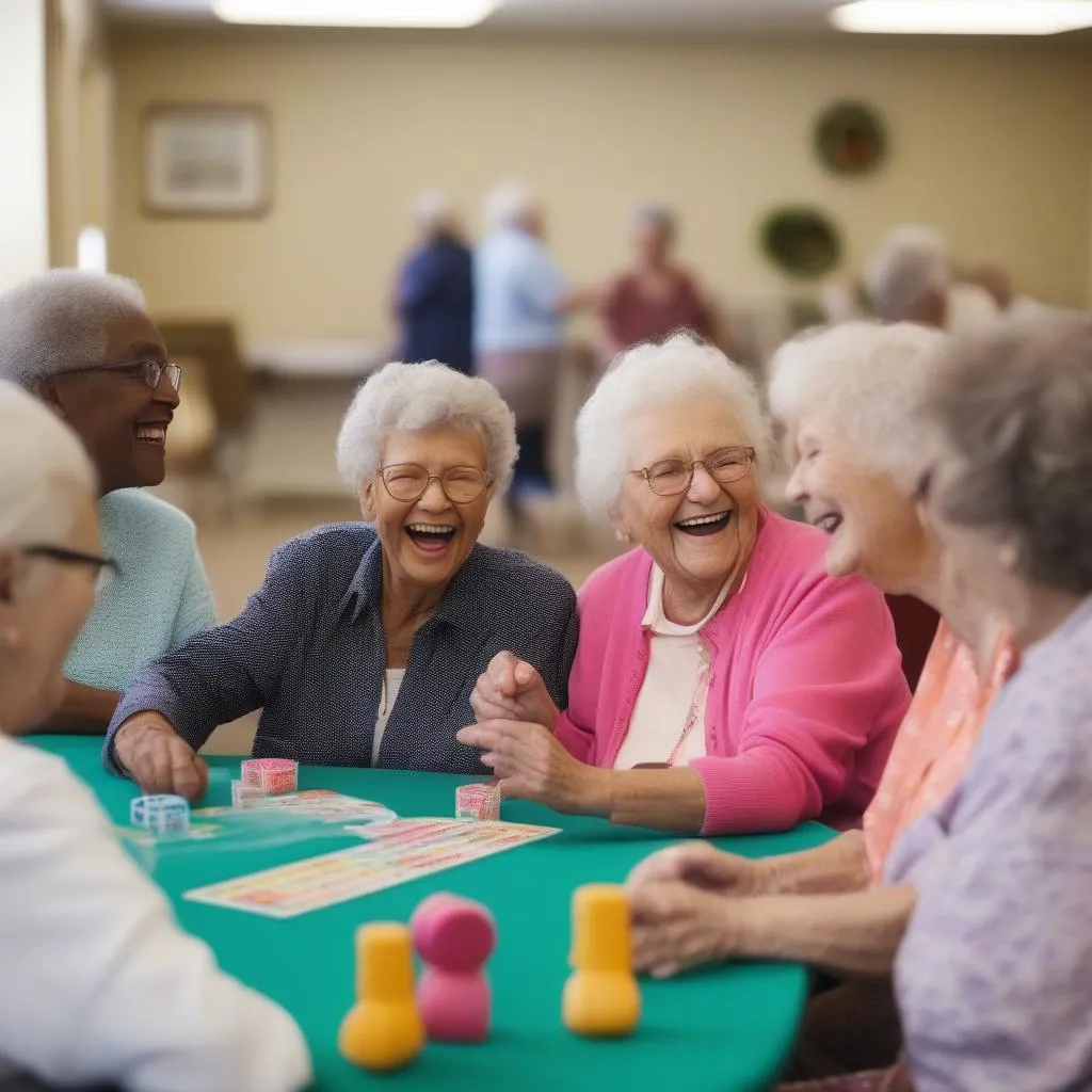 Recreation activities in a nursing home