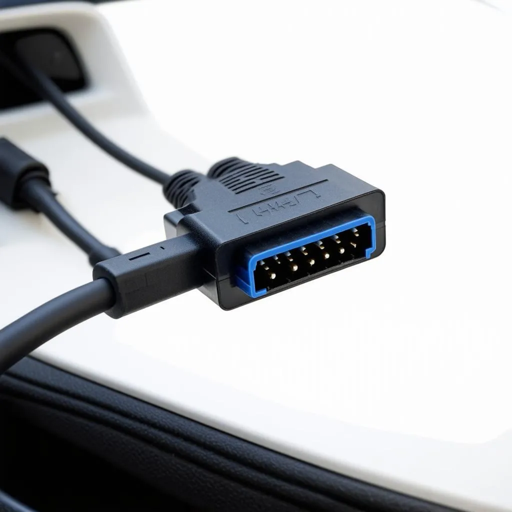 OBD Adapter Connected to Car