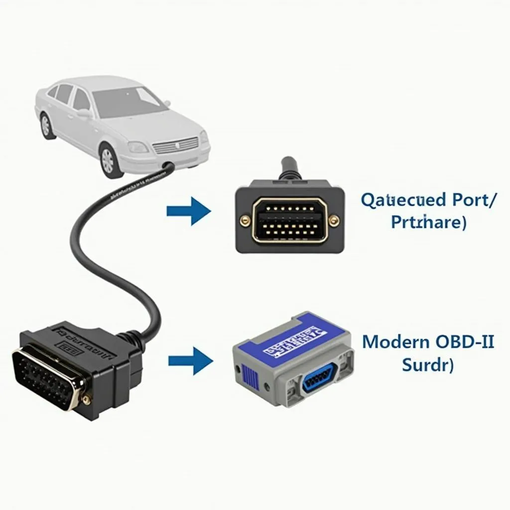 OBD Adapter Connected to Scanner