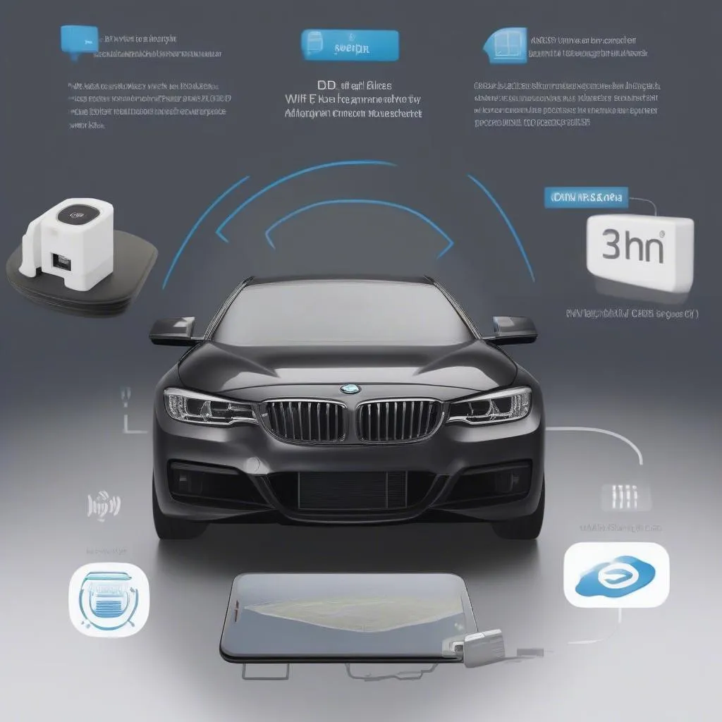 OBD adapter connected to smartphone