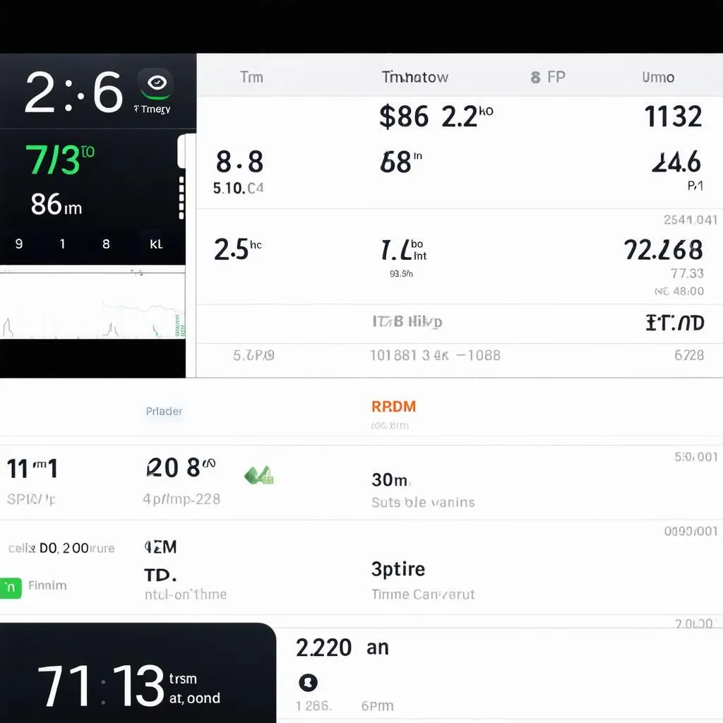 OBD Dash Display App Data