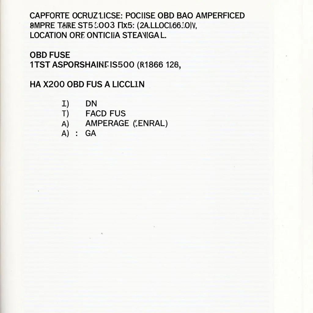 OBD Fuse Diagram for a 1998 Lincoln Navigator