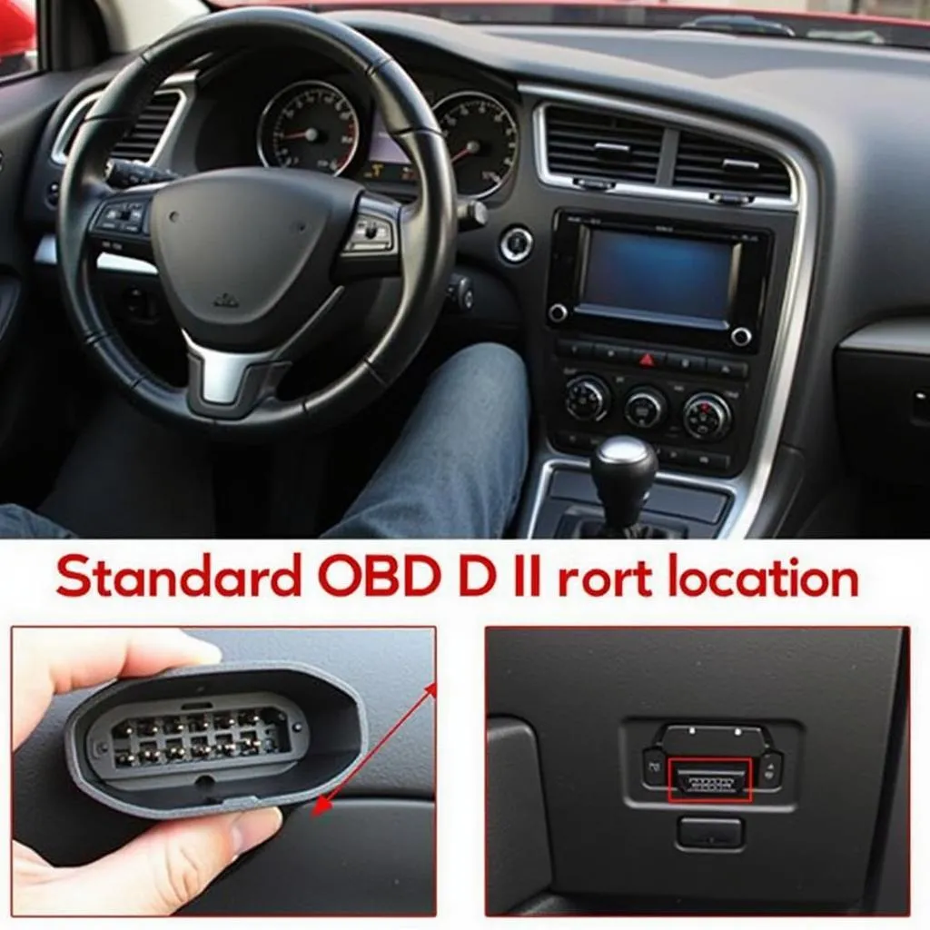 Finding the OBD II port in a vehicle