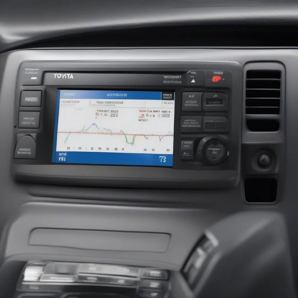 OBD-II Scanner Monitoring Performance Data on a 2008 Toyota Sienna