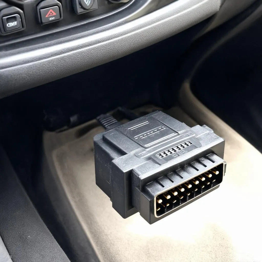 OBD plug location on a car