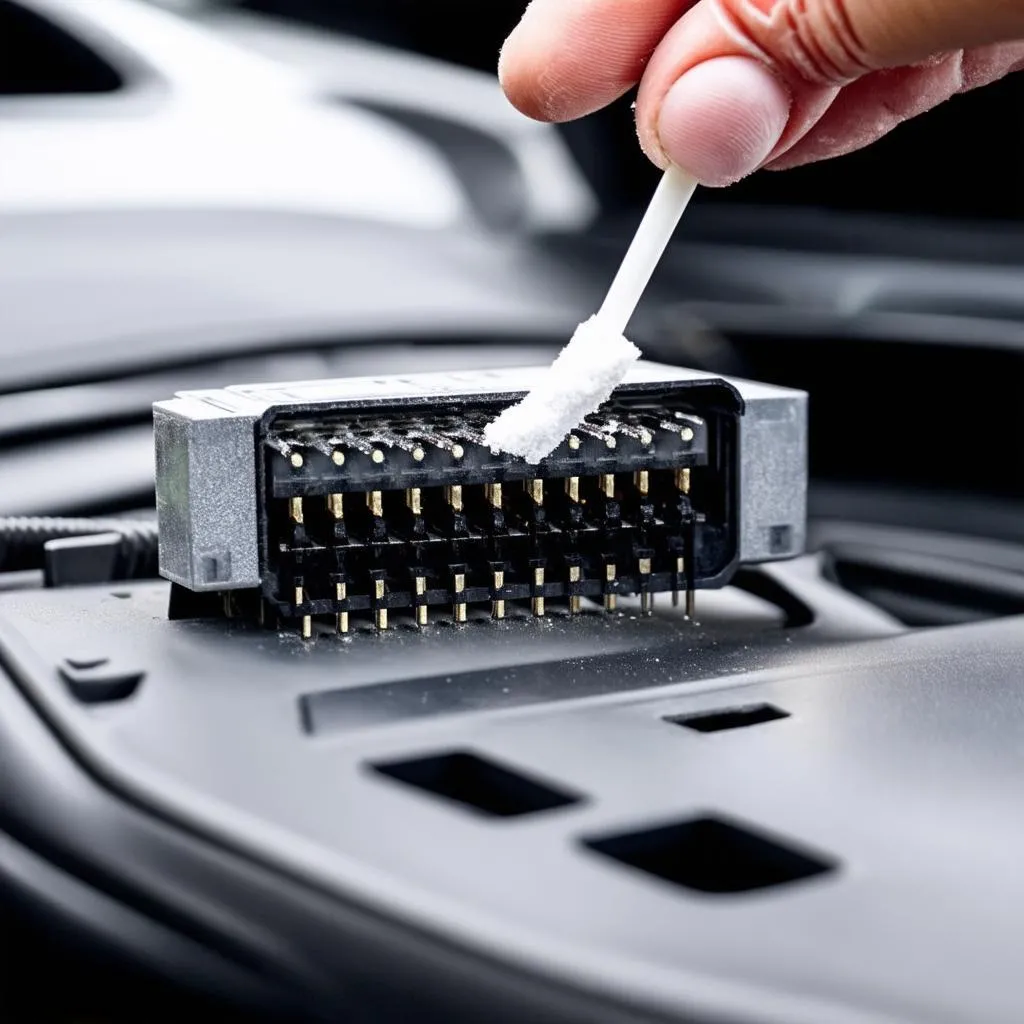 Cleaning OBD port pins