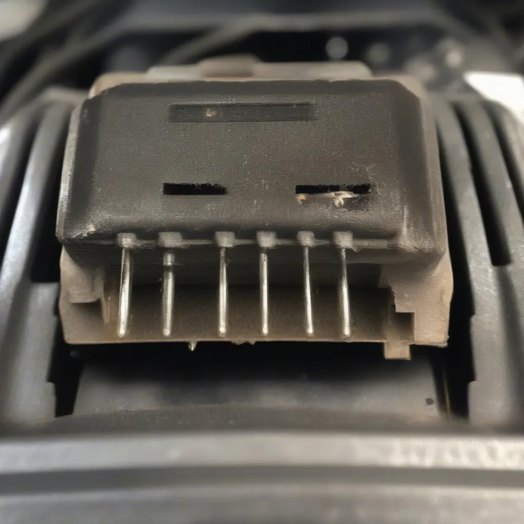 Damaged OBD Port with Corrosion