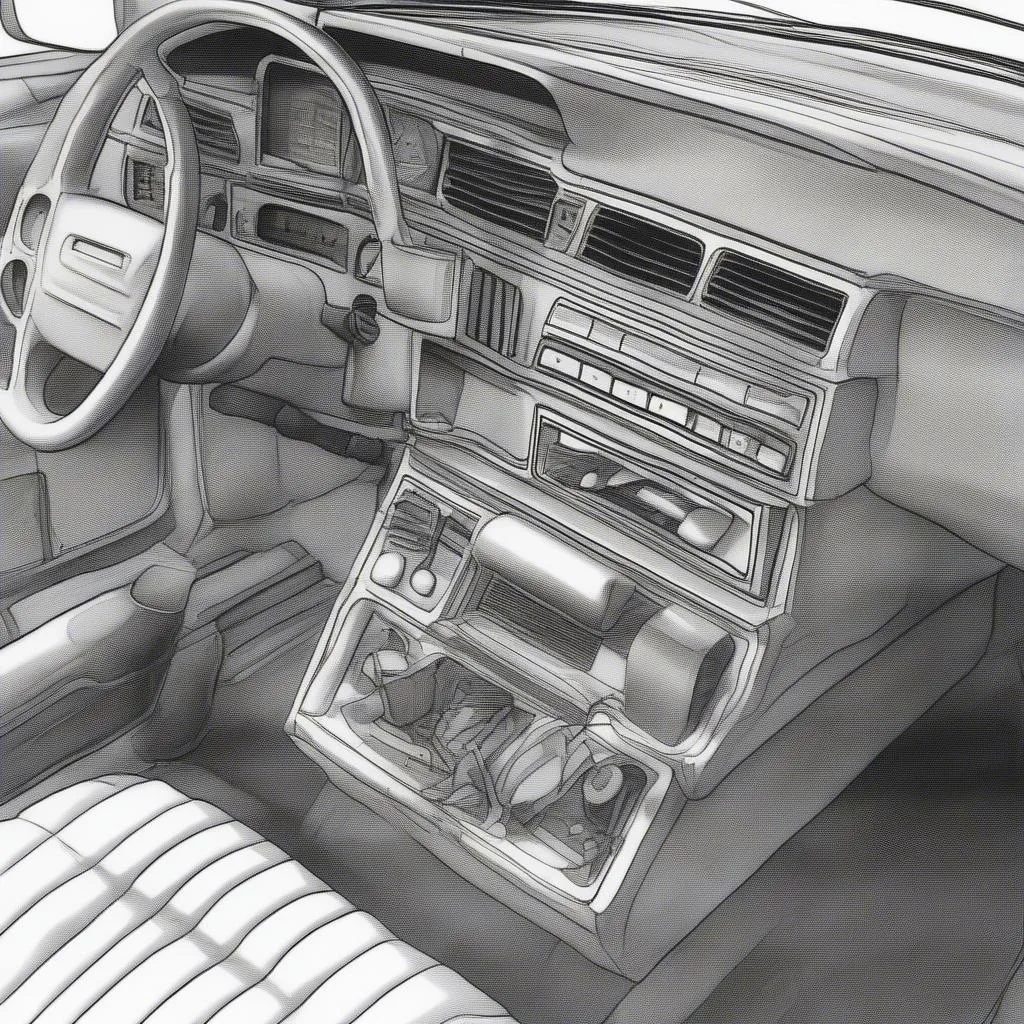 OBD port location diagram for 1994 Chrysler New Yorker