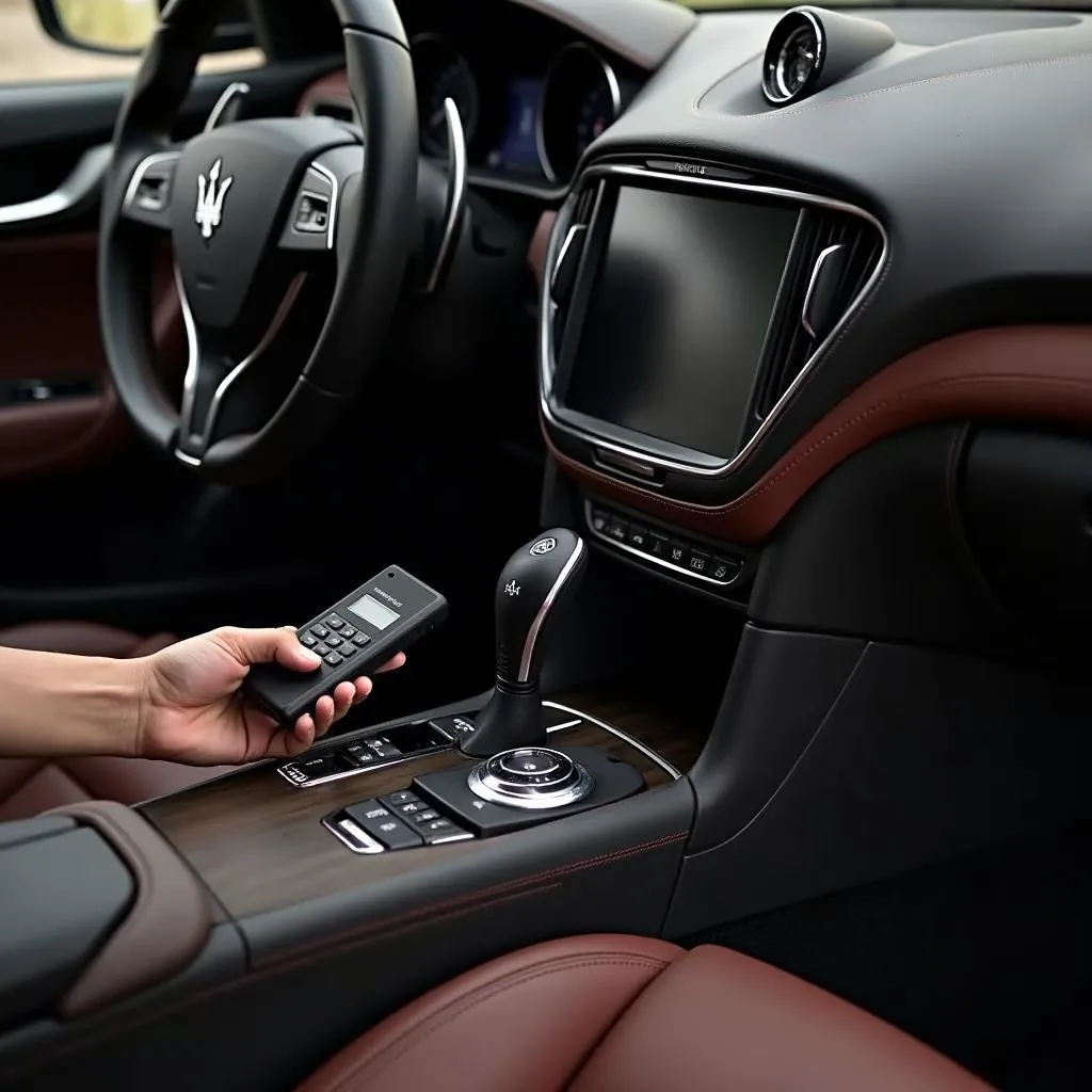 OBD Reset Tool connected to a Maserati Ghibli