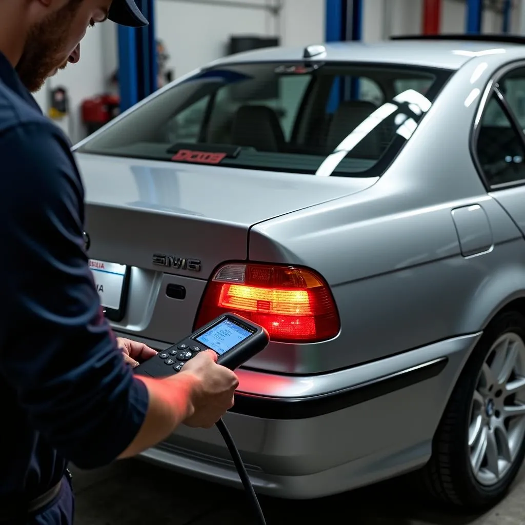 OBD Scanner Connected to BMW 525i