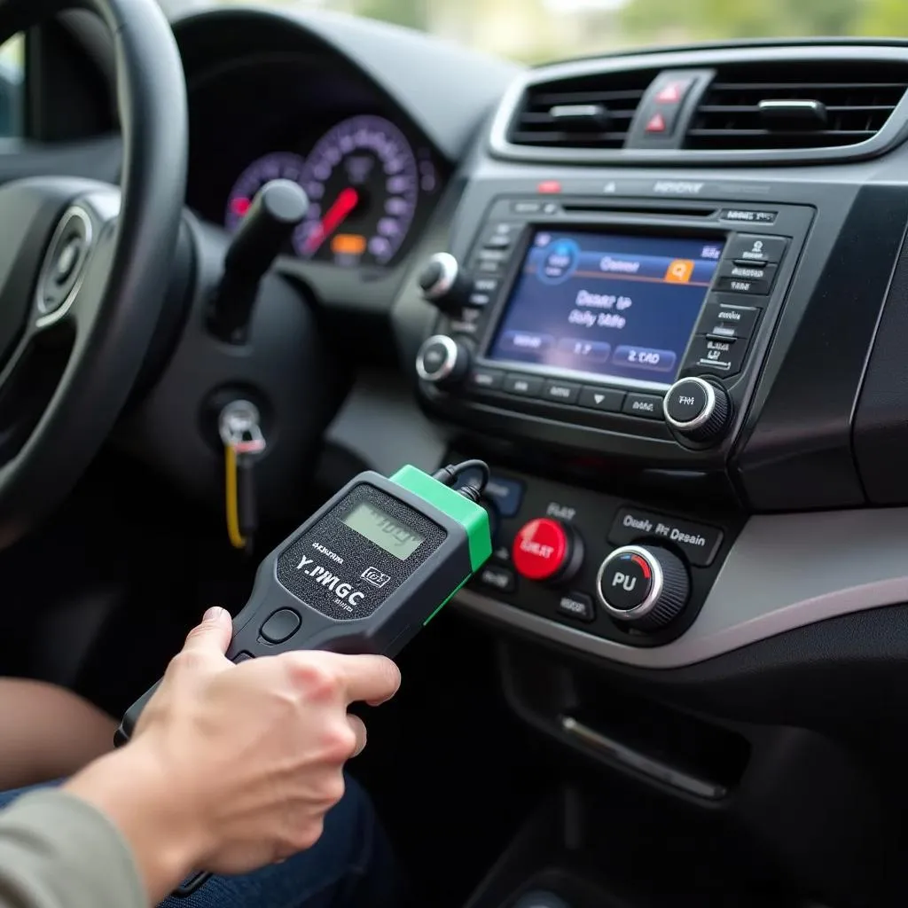 OBD Scanner Connected to a 2009 Honda CR-V