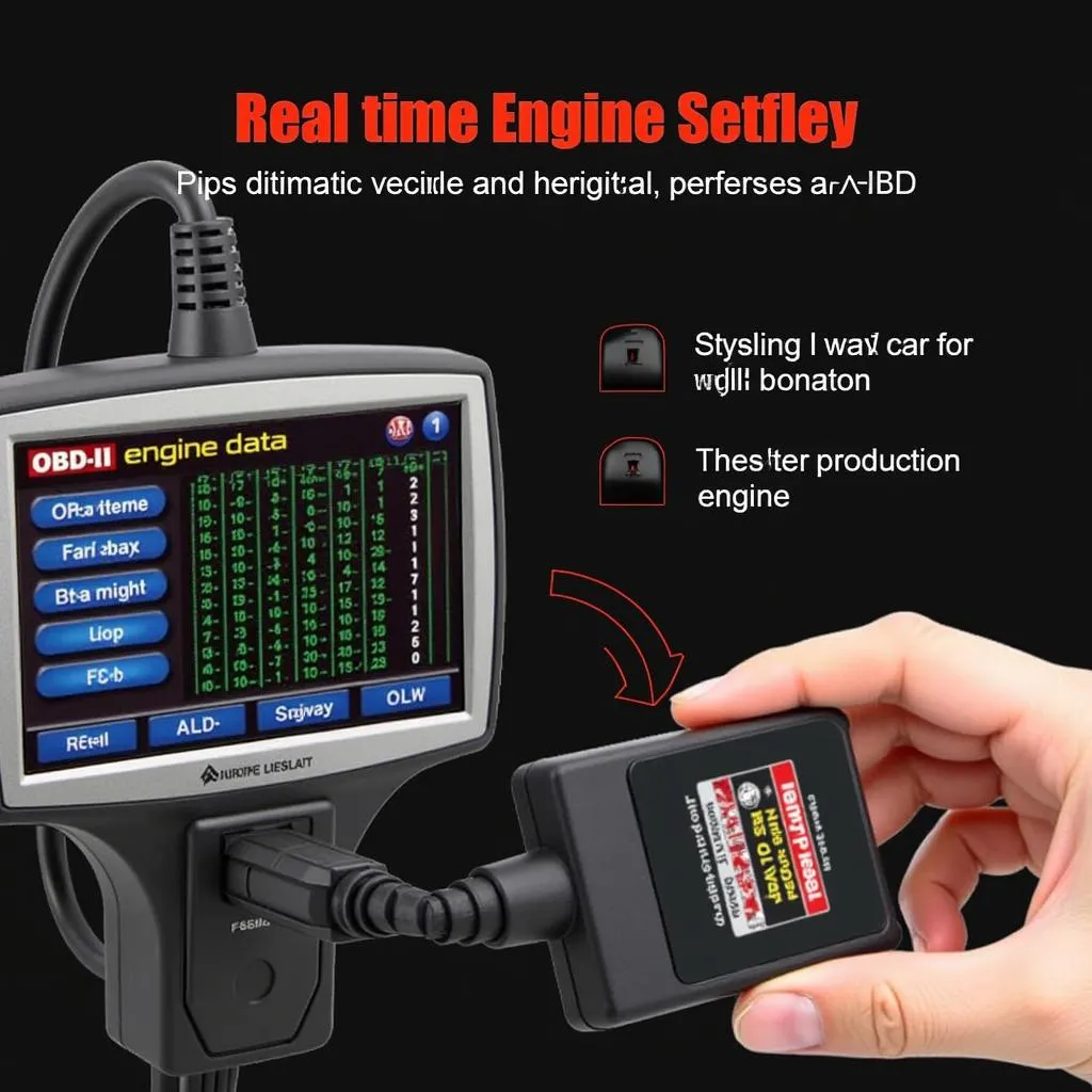 OBD Scanner Connected to Car ECU