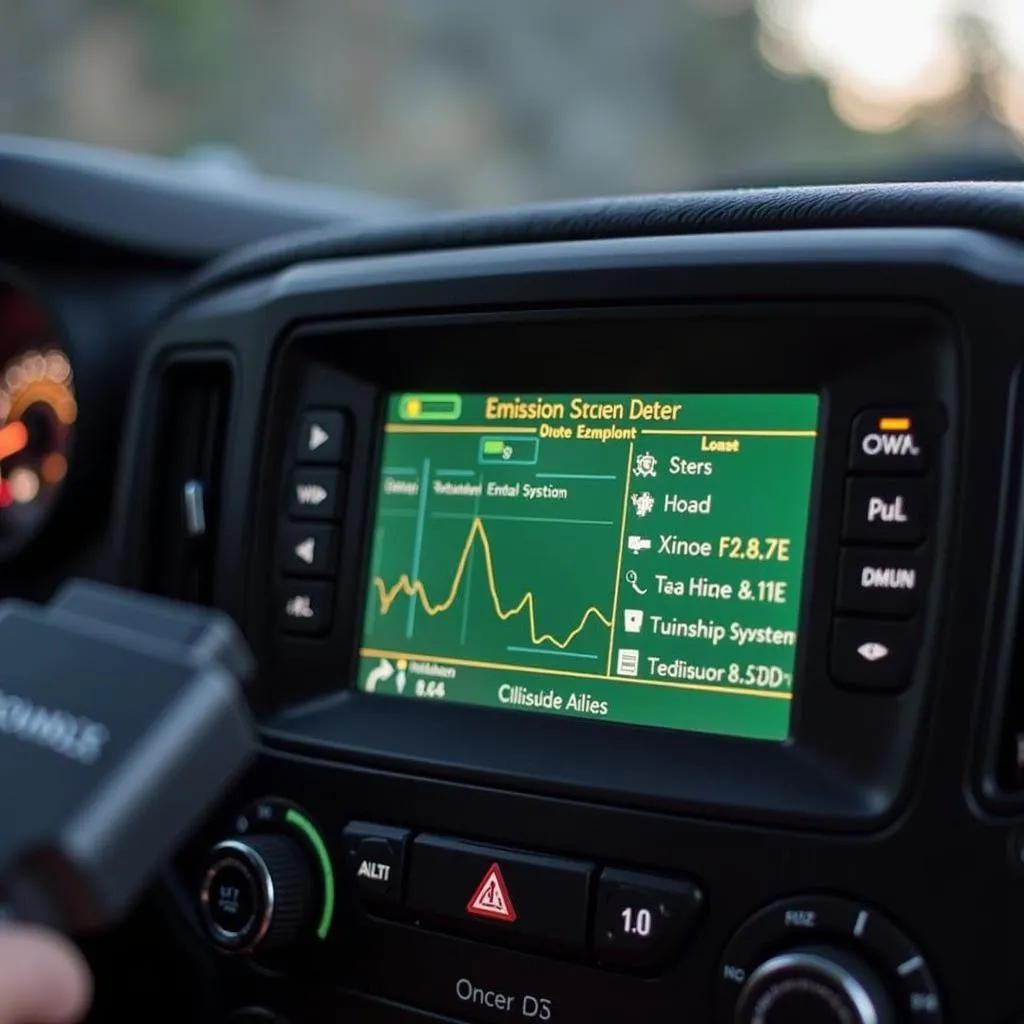 OBD Scanner Connected to Car's Diagnostic Port