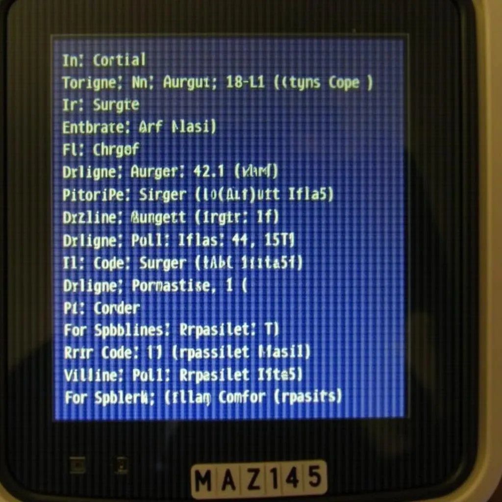 OBD Scanner Displaying Error Codes