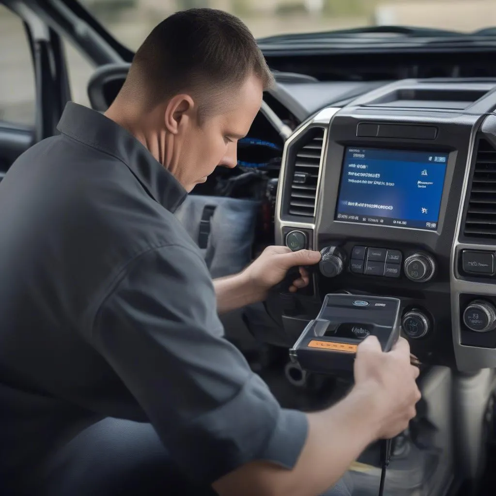 OBD II Scanner in Use