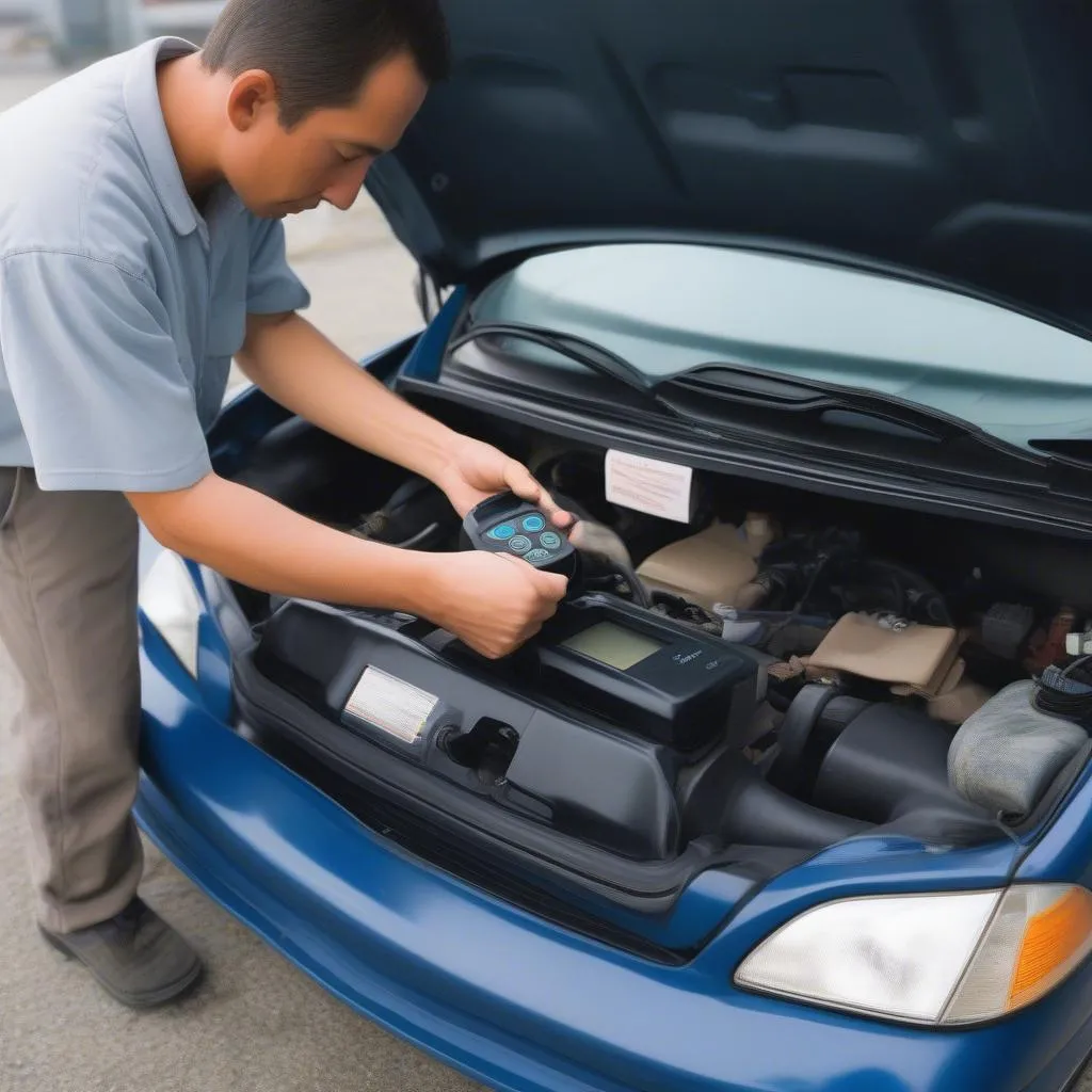 1995 honda accord obd scanner in use