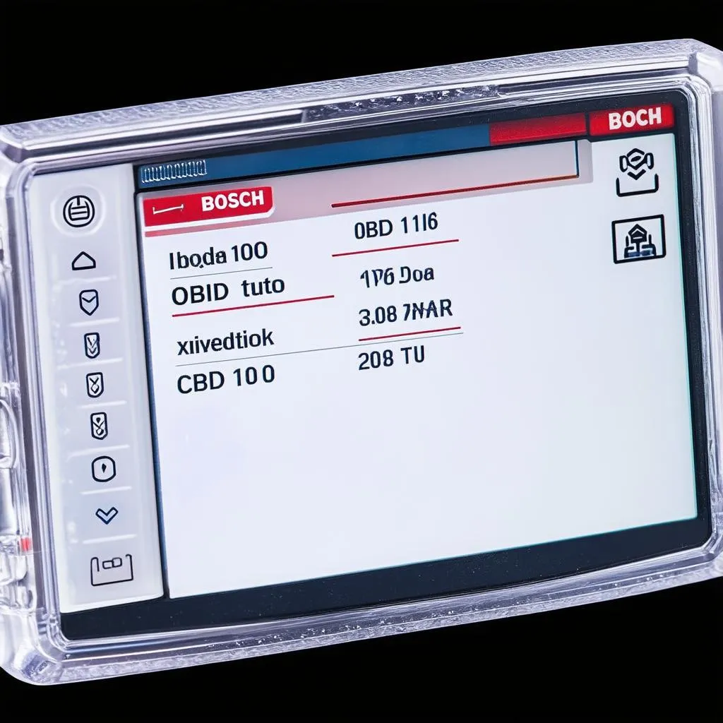 Bosch OBD 1100 Dashboard