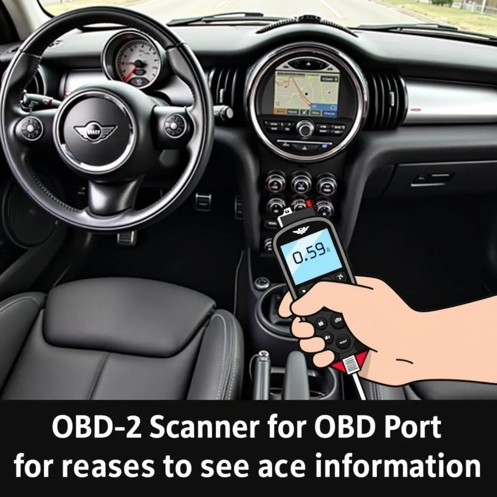 OBD2 scanner in use