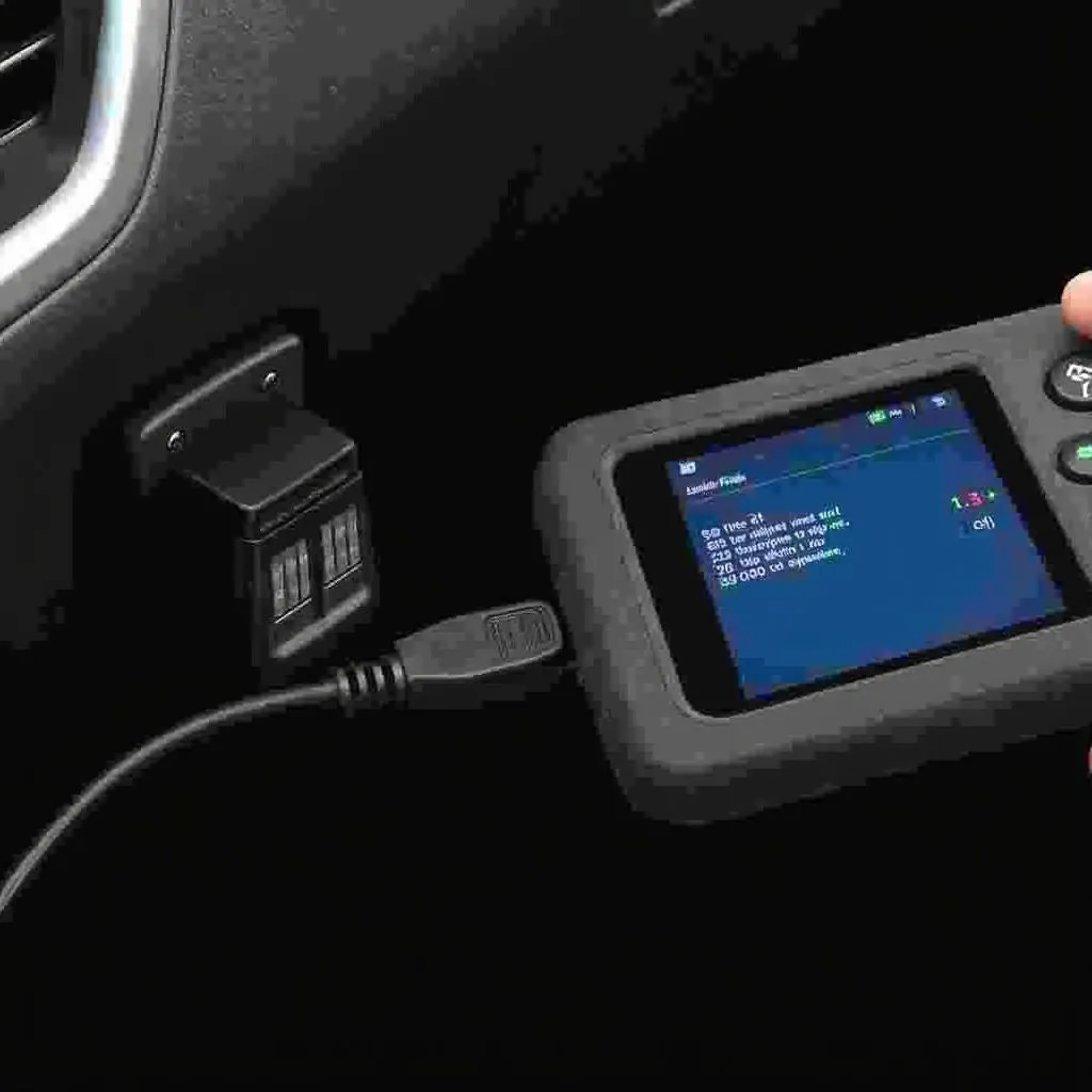 OBD2 Scanner Connected to 2018 Chevy Equinox