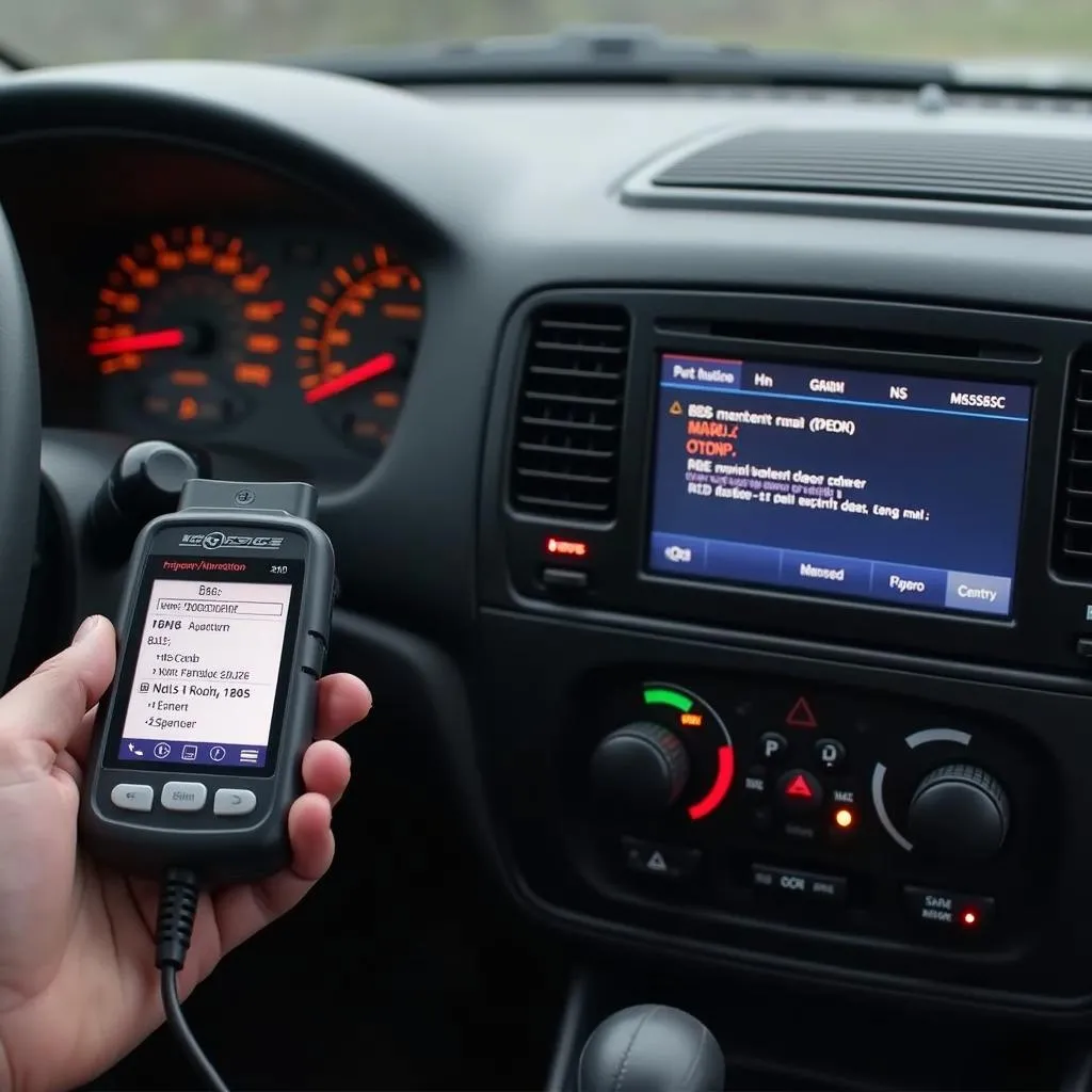 OBD2 Scanner Reading Codes on a 2002 Saturn L200