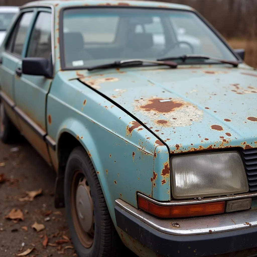 Used Car with Dents and Rust