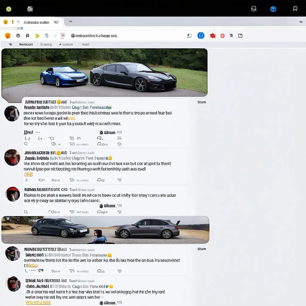 Online Car Forum Discussion