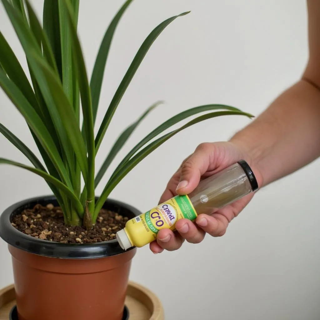 Applying Orchid Fertilizer