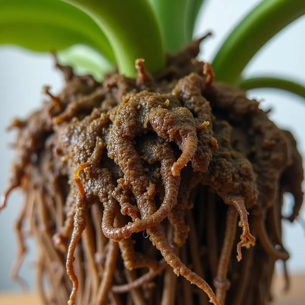 Overwatered Orchid Roots