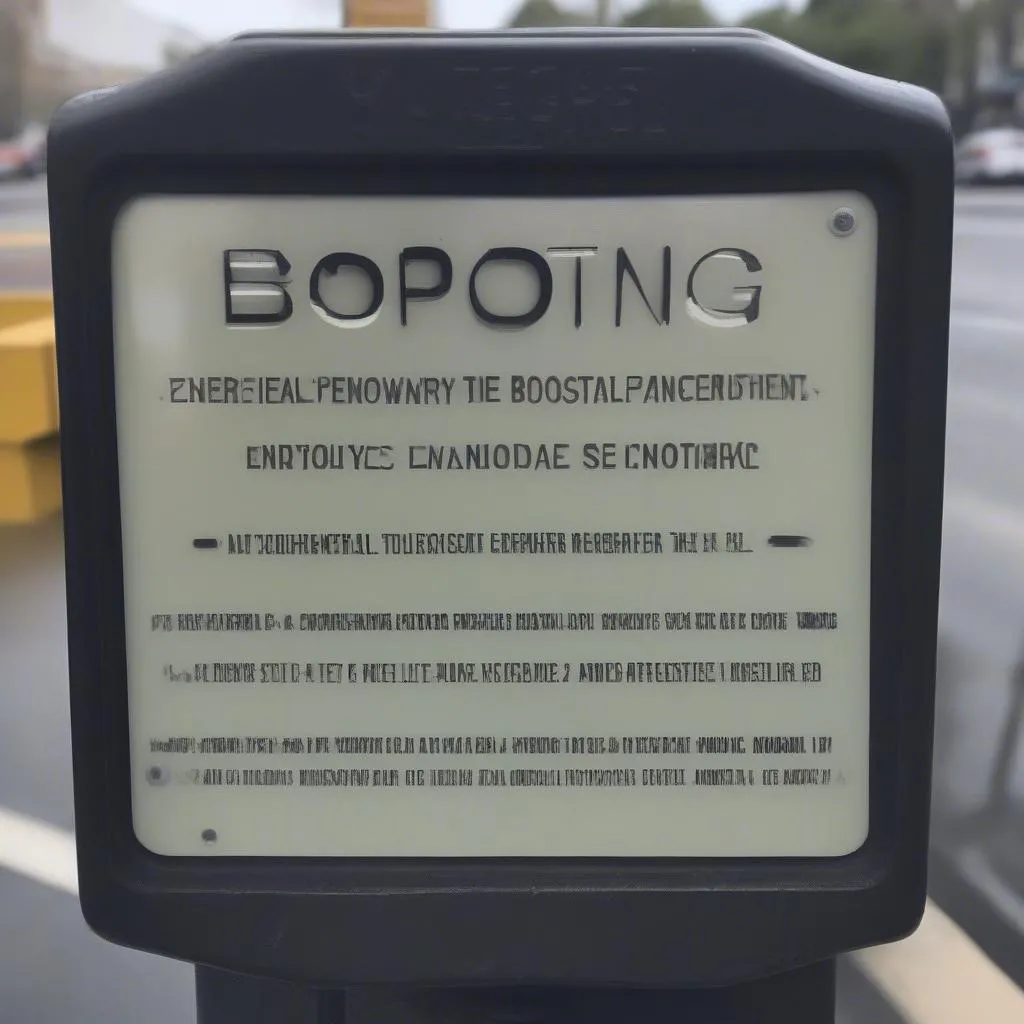 parking enforcement sign