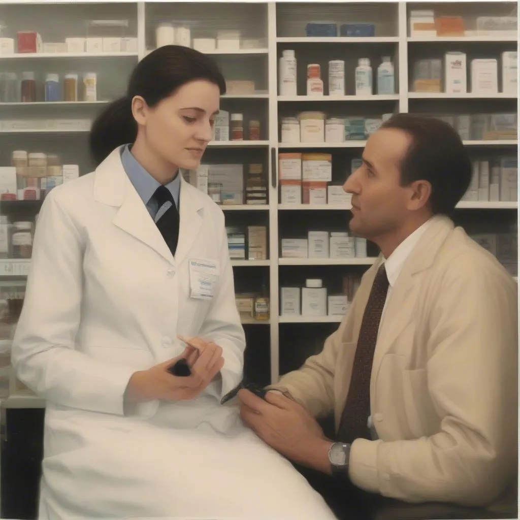 Pharmacist Consulting Patient