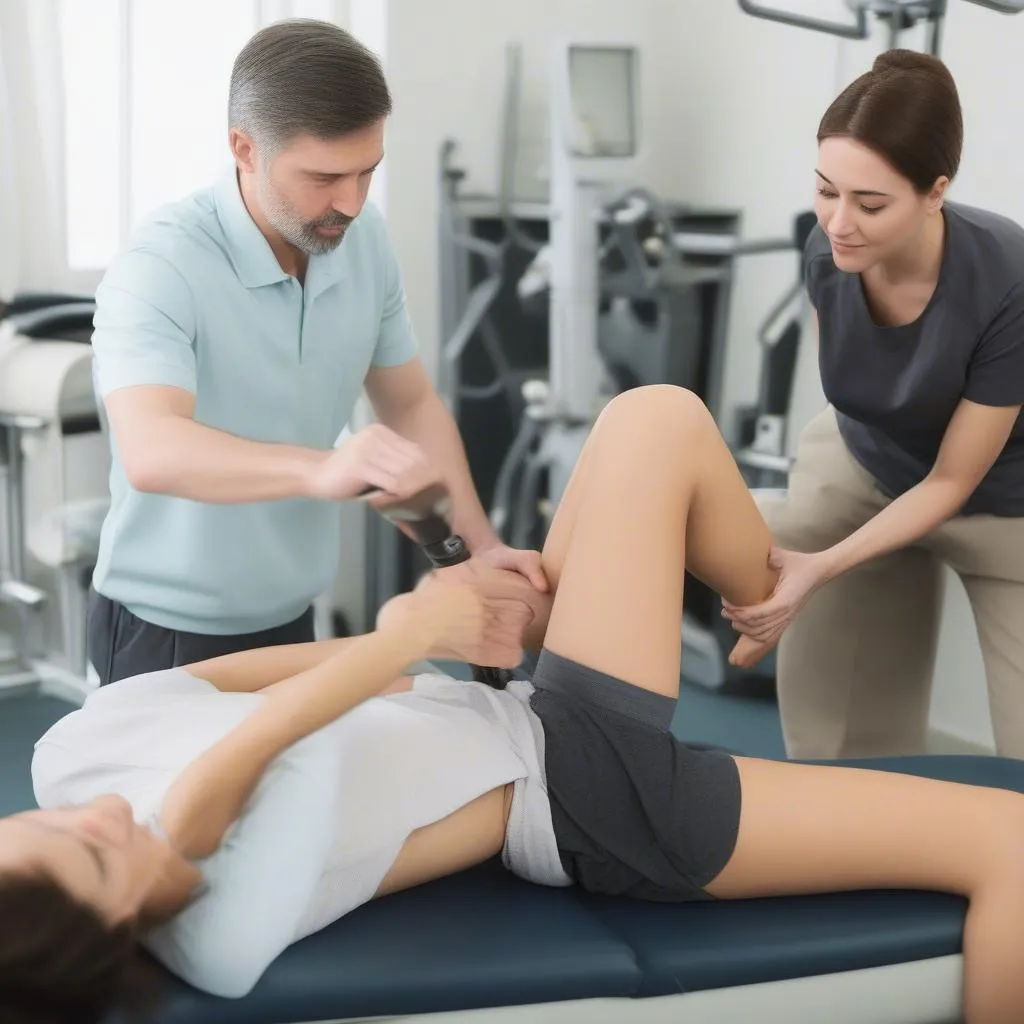 Physical therapy for leg injury