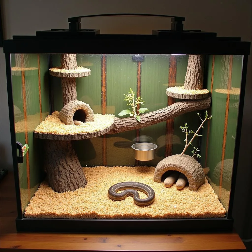 Pine snake enclosure setup