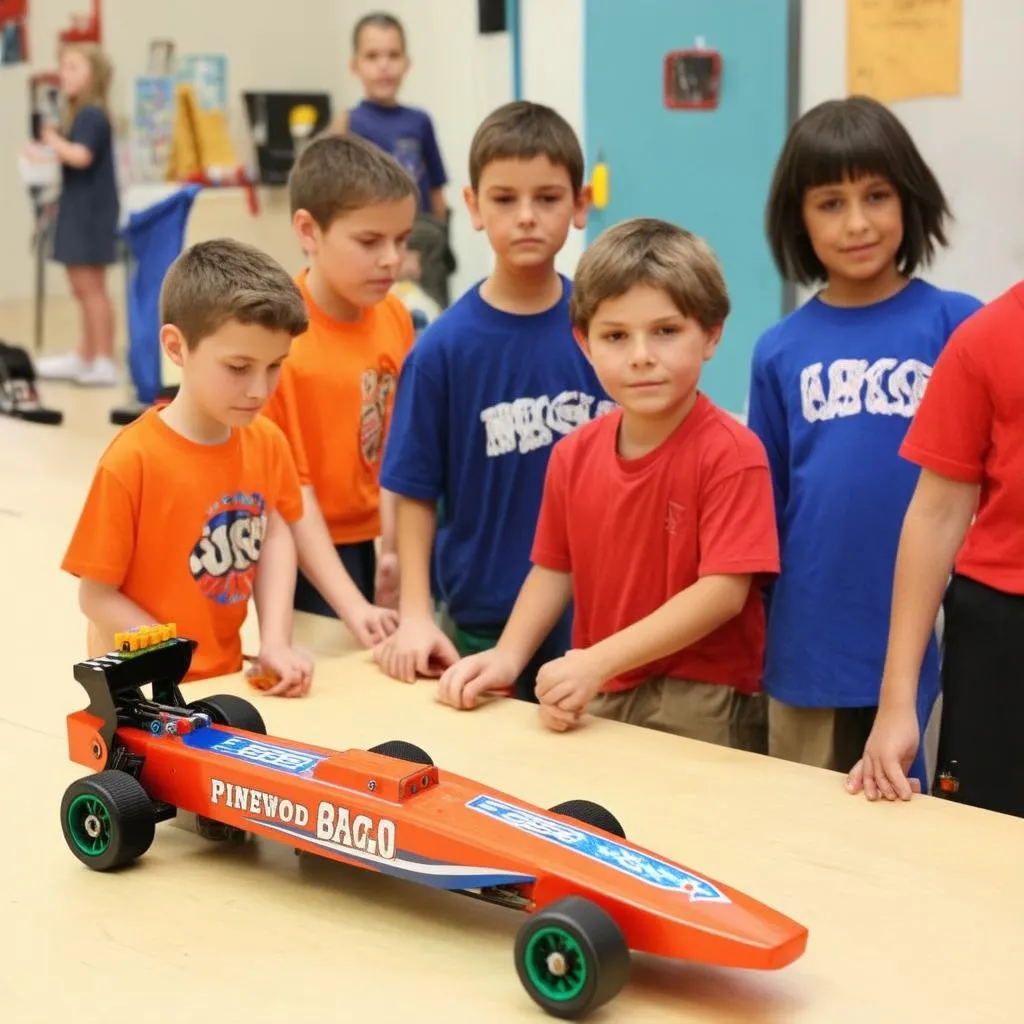 Pinewood derby race start