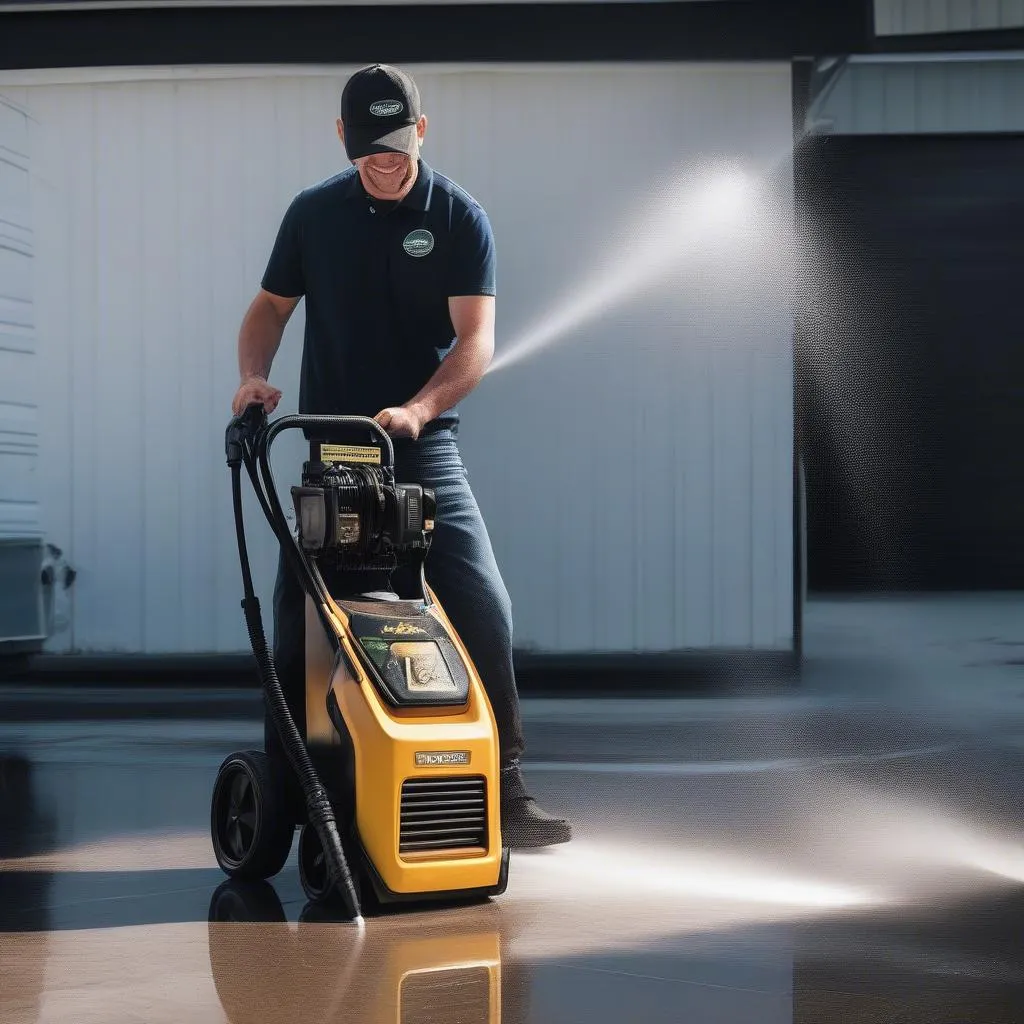 Self-service car wash pressure washer