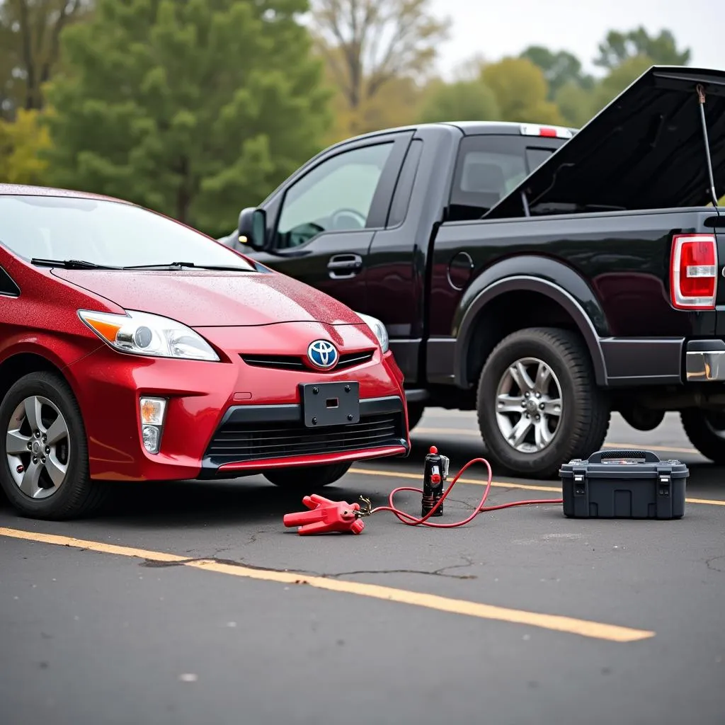 Prius Jump Starting Ford Truck